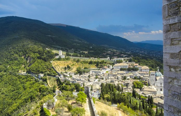 Assisi panorama da Rocca Maggiore