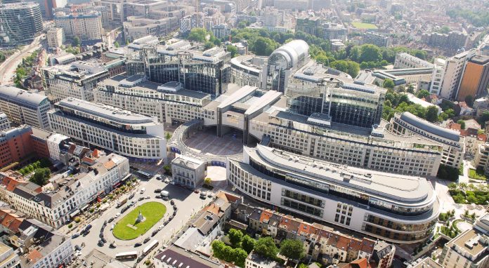 Bruxelles Parlamento Europeo Veduta Aerea